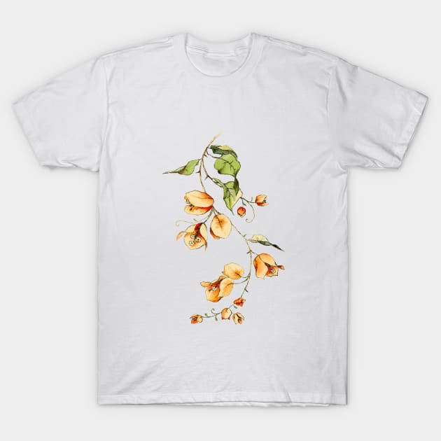 Orange Bougainvillea Flowers T-Shirt by JessicaRose